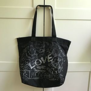 Moschino Black Love Tote Bag